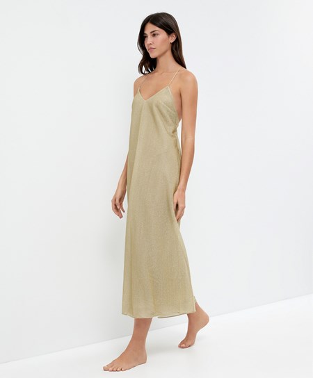 Oysho Long Metallic Thread Saty Zlate | ETH519324
