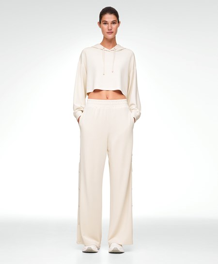 Oysho Long Modal White Total Look Stone | ZTJ460289