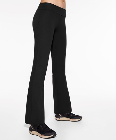 Oysho Low-rise Pohodlie Flare Trousers Čierne | BIY510649