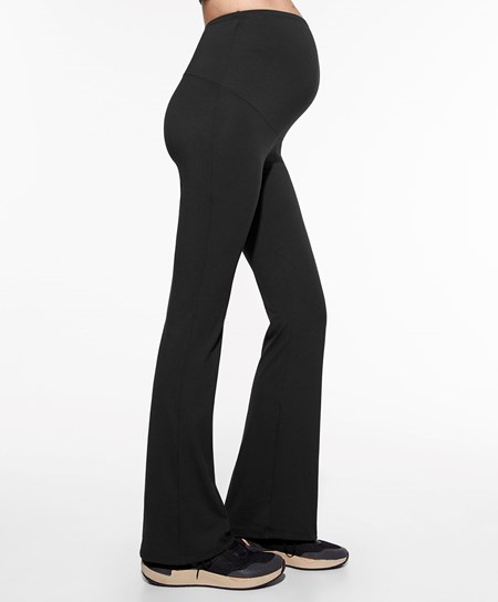 Oysho Maternity Pohodlie Flare Trousers Čierne | VNY548173