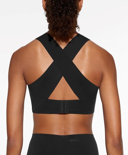 Oysho Medium Support Compressive Sports Bra Čierne | CUH243709