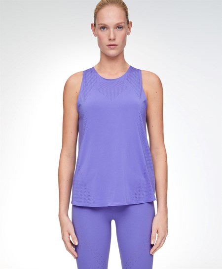 Oysho Microperforated Technical Bez Rukavov T-shirt Violet | PTM083492