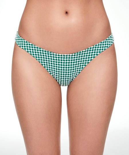 Oysho Mini Geometric Medium-coverage Bikiny Briefs Zelene | XMD964201