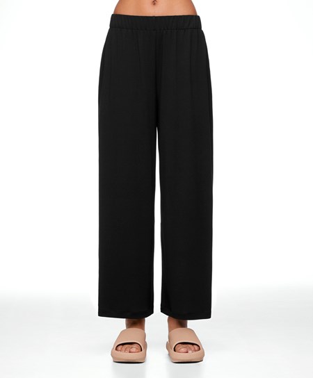 Oysho Modal Crop Trousers Čierne | GEU841395
