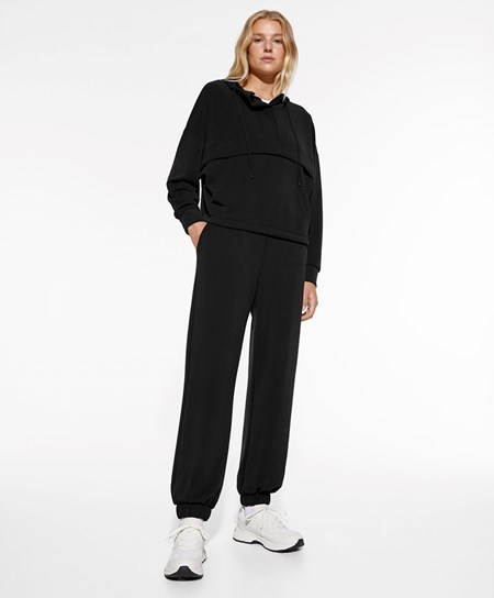 Oysho Modal Jogger Total Look Čierne | LNW280719