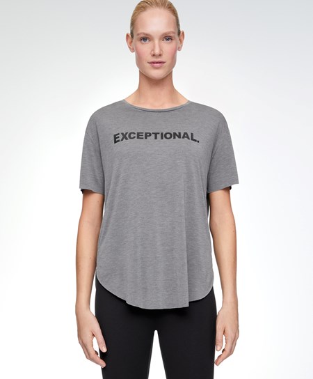 Oysho Modal Kratke-sleeved T-shirt Siva | VOC872914