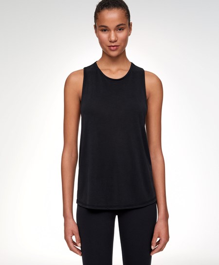 Oysho Modal Open Back Bez Rukavov T-shirt Čierne | LUH150749