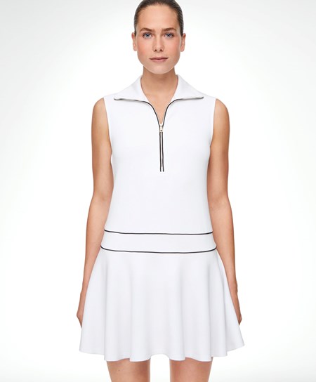 Oysho Modal Polo-collar Saty Biele | YZA980274