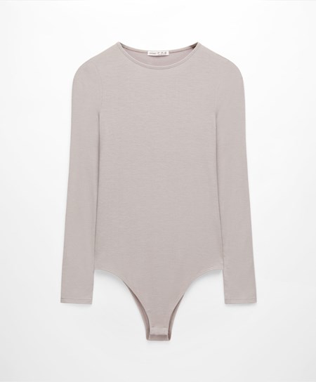 Oysho Outlast® Thermal Body Pale Taupe | QUS624380