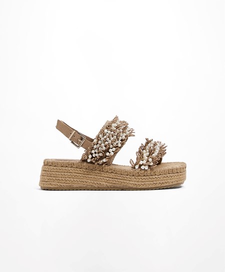 Oysho Pearl Wedges Hnede | IVT302516