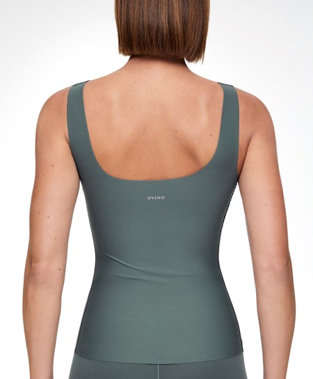 Oysho Perfect-adapt Vest Top With Cups Mid Ocean | RON540392
