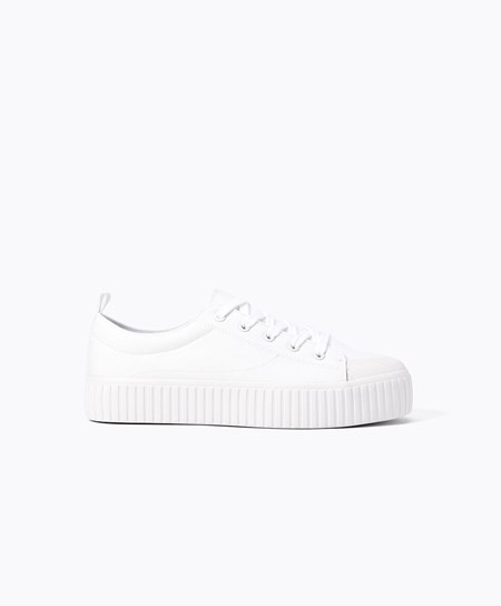 Oysho Platene Sneakers Biele | BPE452803