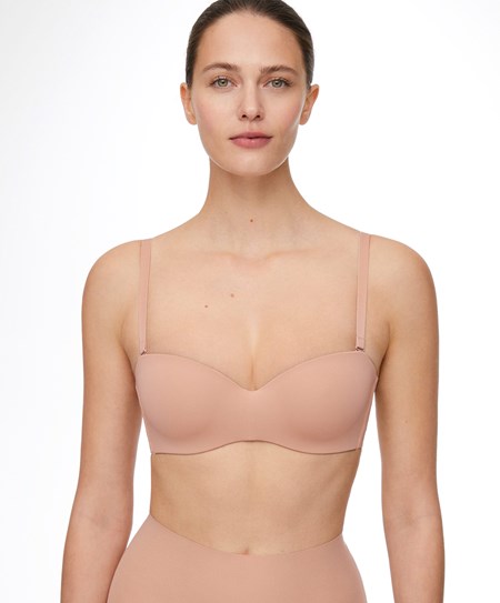 Oysho Polyamide Bra With Removable Straps Béžové | WDY675320