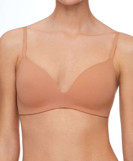 Oysho Polyamide Full Triangle Bra Tan | XEK184937