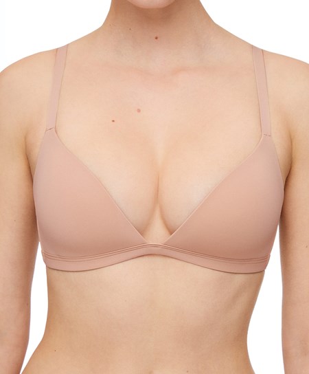 Oysho Polyamide Low-cut Triangle Bra Béžové | UTS961578