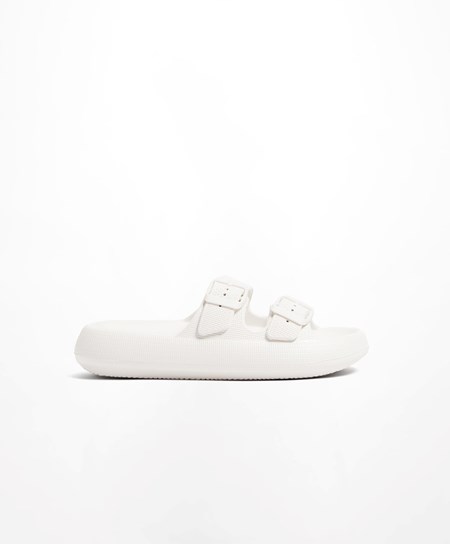 Oysho Prackou Moulded Beachwear Platforms Biele | BEZ986253