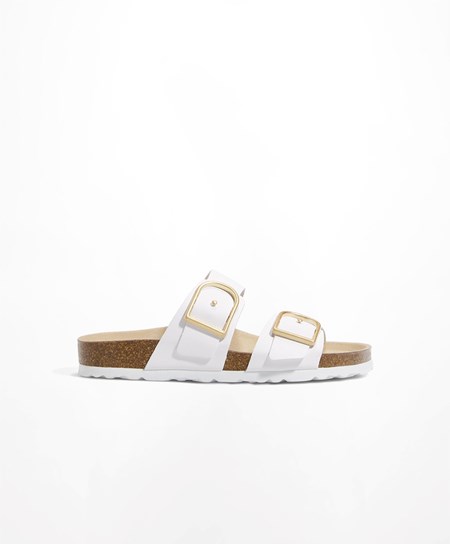 Oysho Prackou Sandals Biele | WVG924385