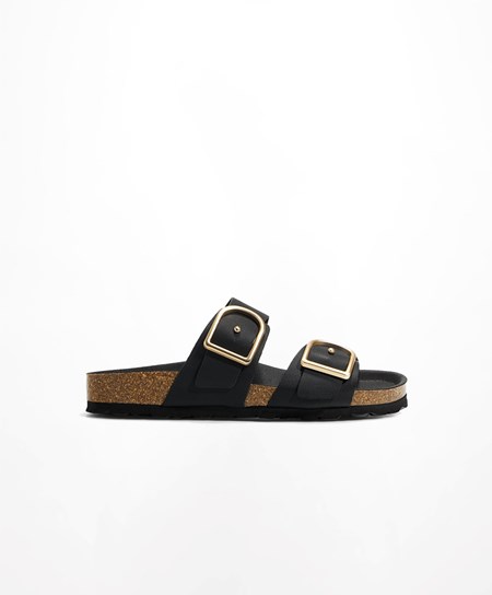 Oysho Prackou Sandals Čierne | OAU408913