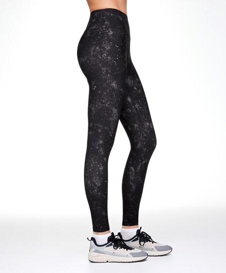 Oysho Print 65cm Ankle-length Leggings Čierne | HNA649578