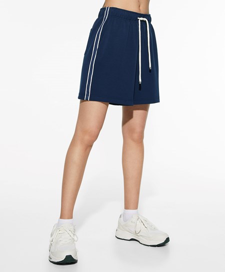 Oysho Pruhované Soft Touch Modal Bermuda Shorts Námornícka Modrá Modre | RNE982163