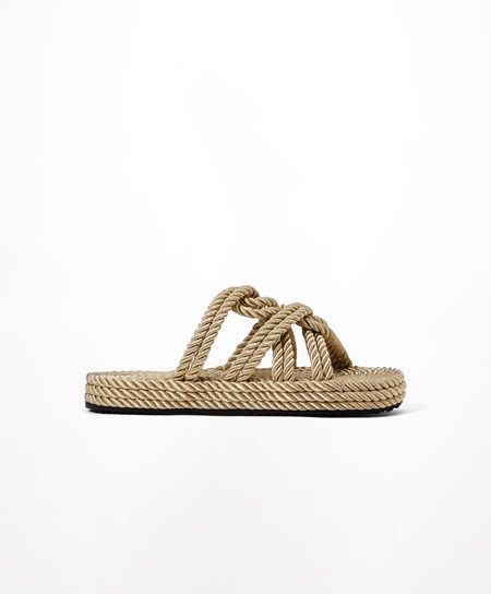 Oysho Rope Sandals Zlate | CXR631905