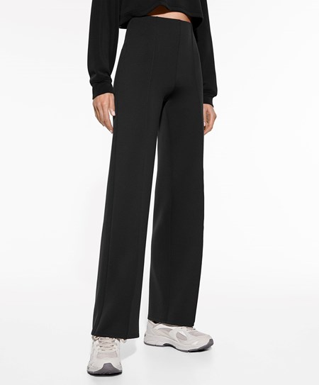 Oysho Rovno Trousers In High-strength Fabric Čierne | LCH987453