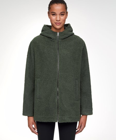Oysho S Kapucňou Fleece Jacket Hnedožltý | MCG103897