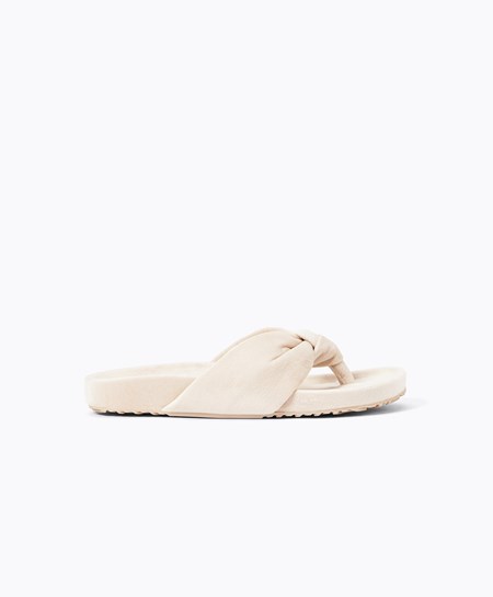 Oysho Slim Knot Sandals Ecru | WNU792413
