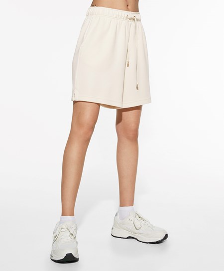 Oysho Soft Touch Modal Bermuda Shorts Stone | JHN427918