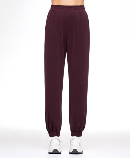 Oysho Soft Touch Modal Joggers Bordove | FUA761234