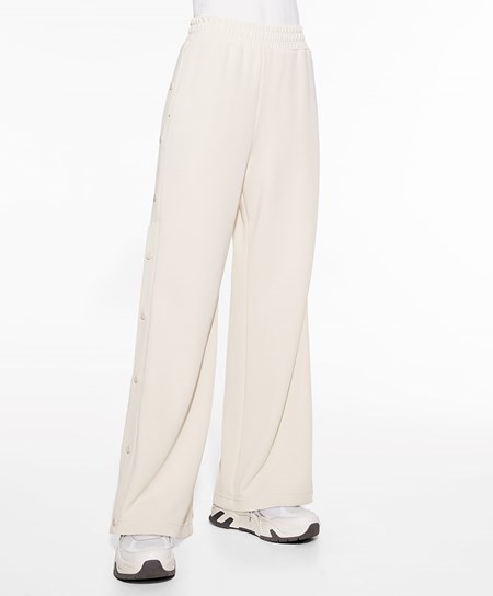 Oysho Soft Touch Modal Siroke Topanky-leg Trousers With Buttons Stone | ZLV549376