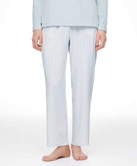 Oysho Stripe Velour Trousers Modre | WQP741590