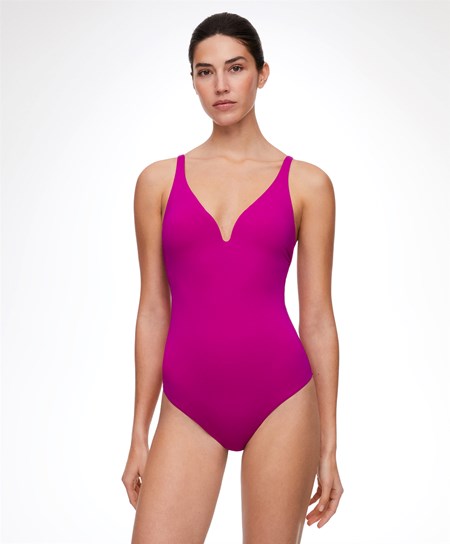 Oysho Sweetheart Neckline Swimsuit Bougainvillea | UCL430679