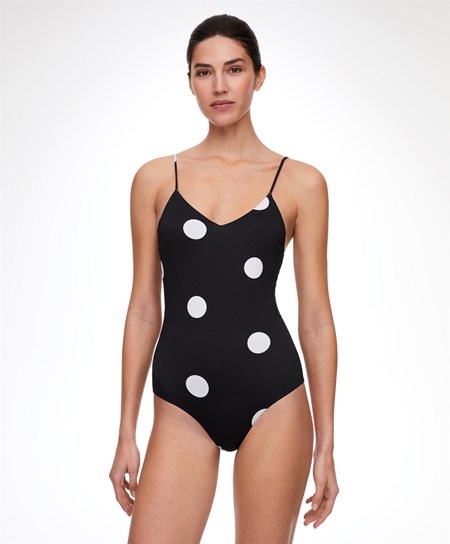 Oysho Triangle Swimsuit Čierne | ENS587912
