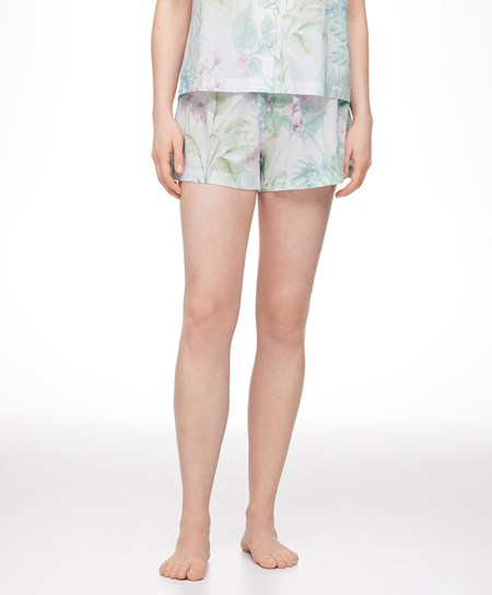 Oysho Tropical Print 100% Bavlnene Shorts Soft Mauve | THA602935