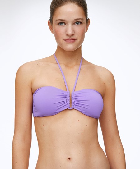 Oysho U-cut Bandeau Bikiny Top Violet | ZDM583961