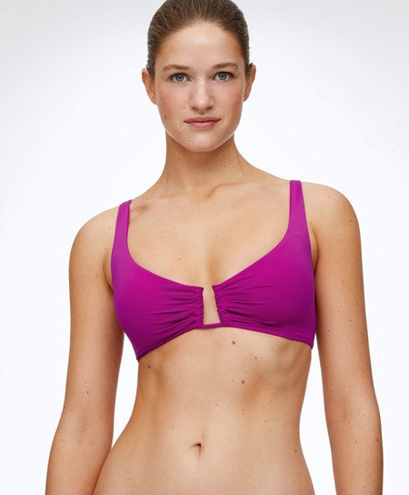 Oysho U-neck Halter Bikiny Top Bougainvillea | XPD381649
