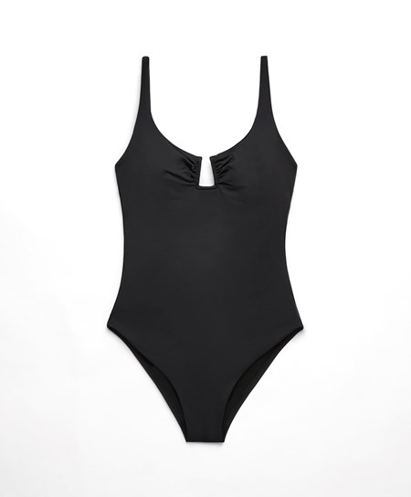Oysho U-notch Neckline Halter Swimsuit Čierne | QNK549372