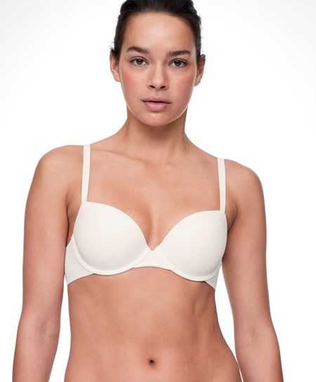 Oysho Underwired Polyamide Klasické Bra Pale Ecru | PMW408627