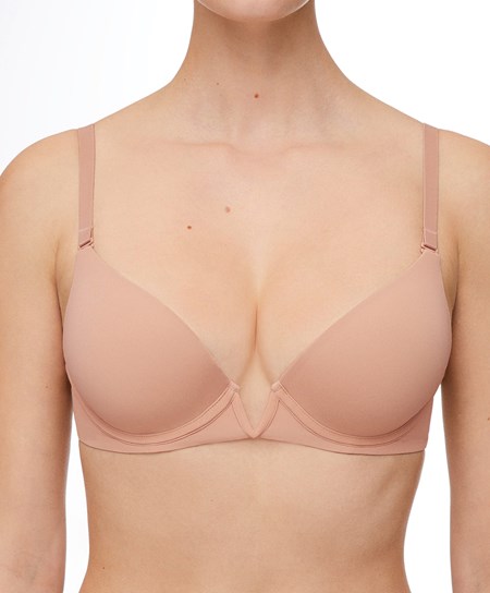 Oysho V-neck Multiway Push-up Bra Béžové | ZXU584326