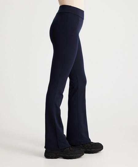 Oysho Warm Flare Trousers Modre | YTQ710864