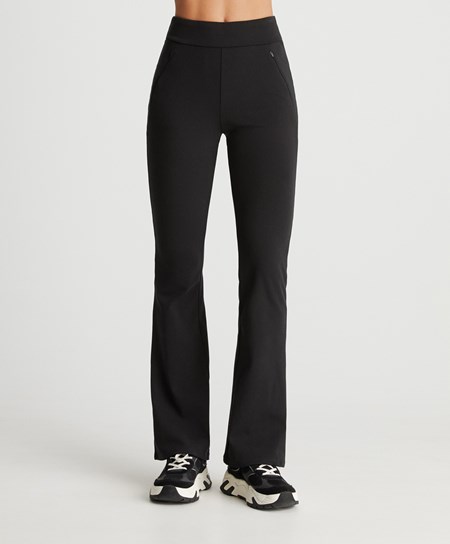 Oysho Warm Flare Trousers Čierne | PKC230816