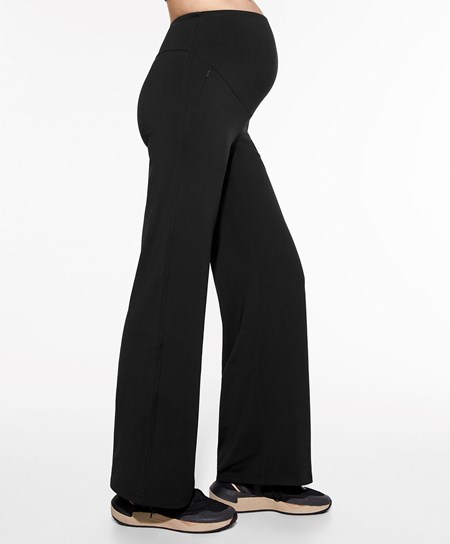 Oysho Warm Maternity Rovno-leg Trousers Čierne | IXF098274