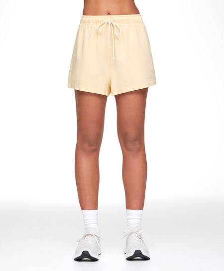 Oysho Washed 100% Bavlnene Shorts Žlté | FDV953861