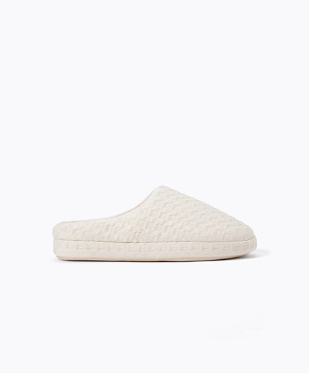 Oysho Weave Mules Ecru | WUX802156